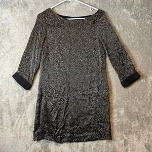 Zara Women's Animal Leopard Print‎ Shift Dress Size Small 100% Silk thumbnail 1