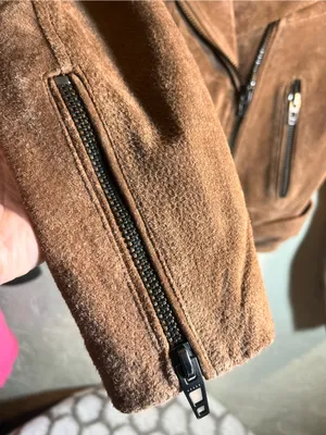 Blank NYC Suede Moto Jacket - Brown thumbnail 9