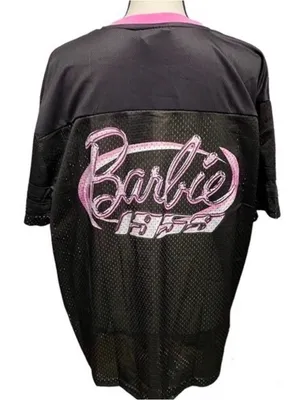NWT Iconic Barbie Jersey Size Large Black thumbnail 3