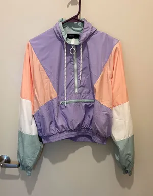 Forever 21 Pastel multicolor windbreaker jacket thumbnail 1