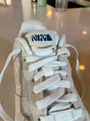 Nike Air Force Retro white cream tennis shoe thumbnail 6