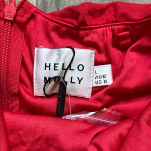 Hello Molly Red Asymmetrical One-Shoulder Ruched Dress thumbnail 3