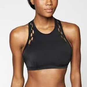 ATHLETA High Neck Loop Bikini Top in Black PADDED Bust Size 36 B/C BEACH VACAY thumbnail 2