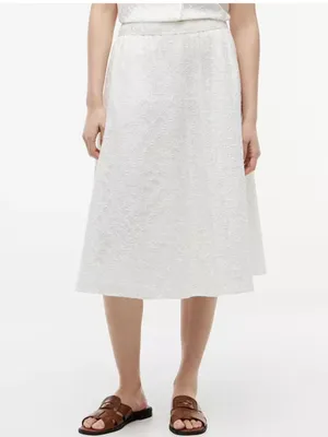 Tommy Hilfiger Women's Broderie Eyelet Elasticated-Waist White Skirt Medium $90 thumbnail 2