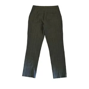 Zara Basic Gray Plaid Ruffle Pockets High Waist Straight Leg Pants SZ S #2010 thumbnail 2