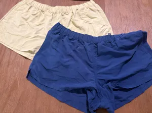Patagonia Women's Barely Baggies Athletic Shorts in Blue and Light Yellow Bundle thumbnail 1