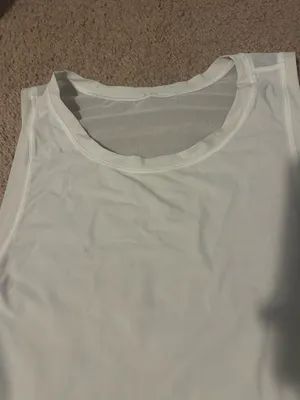 Lululemon White Mesh Sleeveless Tank Top thumbnail 2