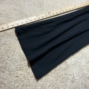 Quince Ultra-Stretch Ponte Wide Leg Ankle Pants Women M Black Pintuck High Rise thumbnail 2