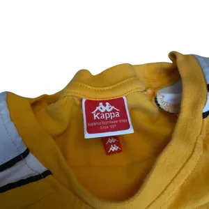 Kappa Banda Logo Tape Long Sleeve Top Yellow White Streetwear Women Small in EUC thumbnail 7