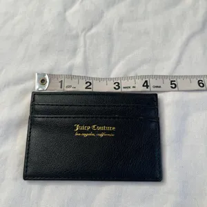 Juicy Couture Black Faux Leather Card Holder Wallet thumbnail 5