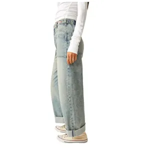 NEW Free People We the Free Palmer Cuffed Baggy Jeans Size 27 thumbnail 5