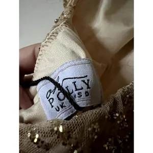 Oh Polly Constance Embellished Cowl-Neck Maxi Dress in Gold Size 0 New thumbnail 8