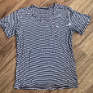 Brandy Melville Striped Burgundy Tee thumbnail 1