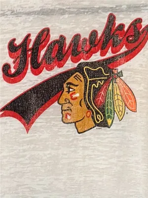 Retro Brand White Cotton Chicago Blackhawks Crew Neck T-Shirt Sz S thumbnail 4
