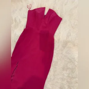 NWOT Dress the Population Fernanda Strapless Evening Gown sz S hibiscus pink thumbnail 6