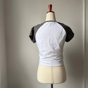 YoungLA Women's Black and White Raglan Tee Size L thumbnail 3