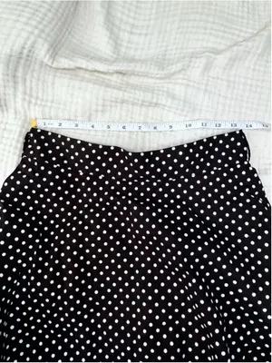 Women's Janette Polka Dot Skater Skirt Size M Black White Tulle A line thumbnail 5