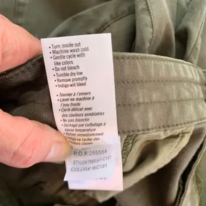 Paige Mayslie Utility Jogger Pants‎ Olive Green Lyocell Drawstring Hem Womens 30 thumbnail 7