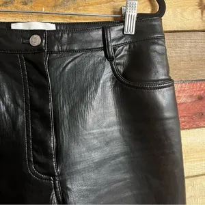 Aritzia‎ Wilfred The Melina Pant Black Vegan Leather Pants Size 8 thumbnail 6