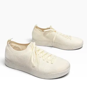 Fitflop Rally e01 Multi Knit Sneakers Shoes Womens 8 Cream Tenniscore Streetwear thumbnail 4