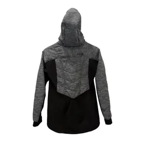 The North Face Womens Medium Gray Quilted Hybrid Softshell Fleece Hooded Jacket thumbnail 8
