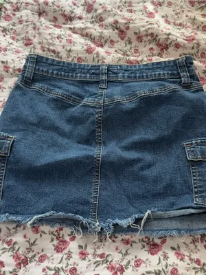 Vintage Old Navy Denim Mini Skirt - Blue thumbnail 8