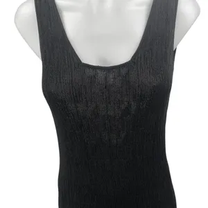 Zara Black Knit Sleeveless Cami Camisole Pullover Tank Bodycon Maxi Dress Size M thumbnail 3