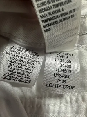 Lucky Brand Lolita Crop White Jeans Frayed Hem Size 6/28 thumbnail 7