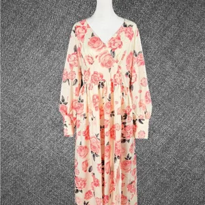 Floral Rose Print Long Sleeve Dress thumbnail 2