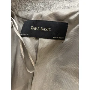 Zara Basic Grey Shetland Wool Coat Stand Collar Tailored Jacket Small Gray thumbnail 9