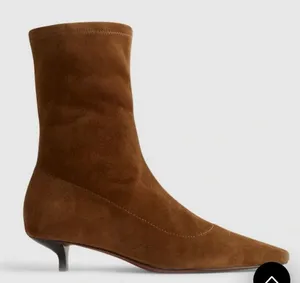 MADEWELL The Ciel Glove Ankle Boot in Warm Chestnut Suede Size 8 thumbnail 1