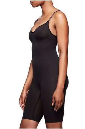 New Seamless Sculpt Mid Thigh Bodysuit in Onyx Small thumbnail 1