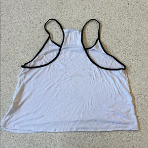 Brandy Melville White Tank with Black Edges thumbnail 5