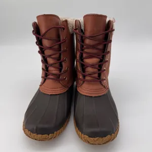 Tommy‎ Hilfiger Women's TW Russel Duck Boots Fur Lined Leather Brown 6 Snow Rain thumbnail 3
