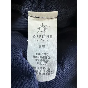 Aerie‎ OFFLINE Leggings Medium M Navy Blue Denim Wash Seamless Ribbed High Rise thumbnail 6