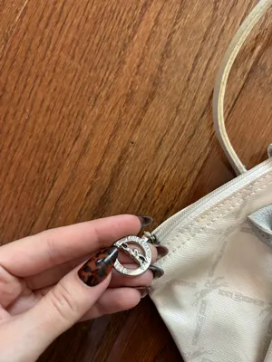 Longchamp limited edition metallic modele depose monogram small le pliage bag thumbnail 8