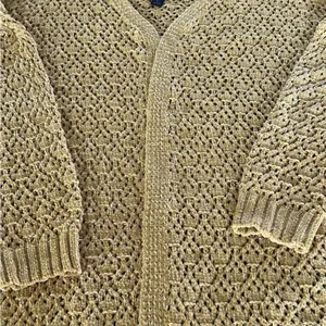 Daytrip Crochet Open Front Cardigan Butterscotch Lrg Cozy Relaxed Soft Grannycor thumbnail 6