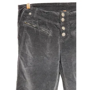 Free People Hit‎ Back Slim Flare Pants Black Velvet Women's Size 8 thumbnail 7