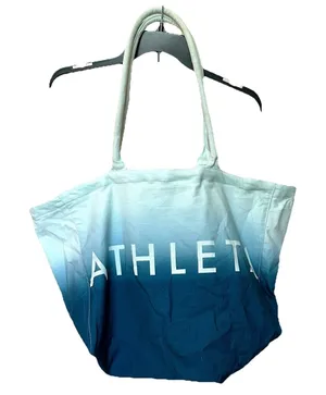 Athleta Bag Canvas Ombre Beach Gym Tote Shopping Resort Nautical Sporty thumbnail 1