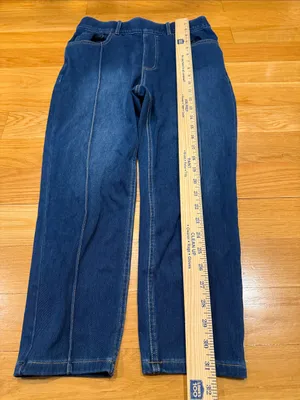 Halara flex mid rise skinny cropped jeans with pockets size medium. thumbnail 2