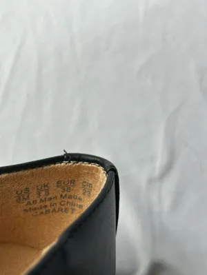 Naturalizer Black Leather Lug Sole Platform Loafers size 6 thumbnail 7