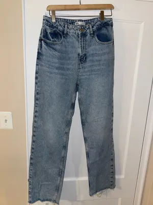 Zara High Rise Straight Leg Jean thumbnail 1