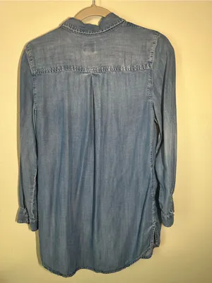 Chico's Washed Denim Button-Up Shirt thumbnail 3
