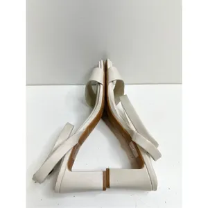 Nordstrom Rack Sandals Womens Size 9 Bone‎ Strappy Faux Leather Open Toe thumbnail 4