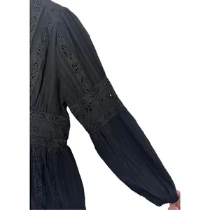 Vici‎ Black Long Sleeve V-Neck Open Back Dress thumbnail 2