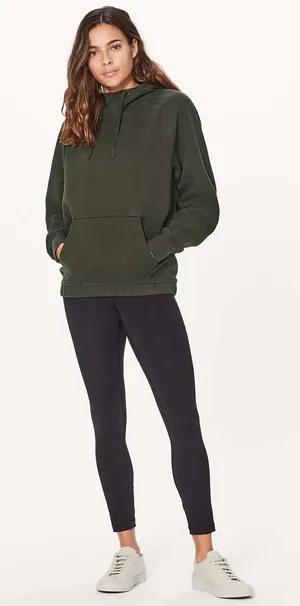 Lululemon Warm For Winter Hoodie Olive Green Pullover Sweatshirt Size 6 thumbnail 1