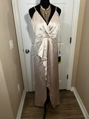 Gianni bini formal satin evening dress thumbnail 2