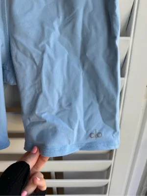 ALO Yoga Light Blue High-Rise Bike Shorts sz S thumbnail 4
