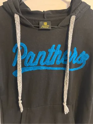 Carolina Panthers NFL Black Blue Football Hoodie Sweatshirt Women's Juniors thumbnail 3