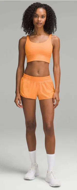 Lululemon Hotty Hot Low Rise Athletic Shorts Lit Orange Size 12 NWT thumbnail 1